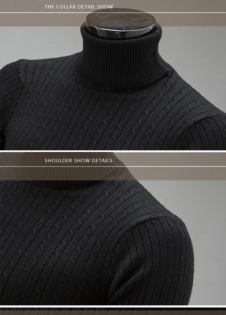 Veelzijdige heren coltrui, slim fit. Een gebreid kledingstuk voor zakelijke of casual winterlooks.