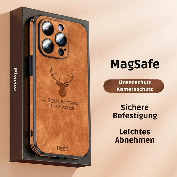 Fris groen leren telefoonhoesje, benadrukt de stijl van je mobiele telefoon.