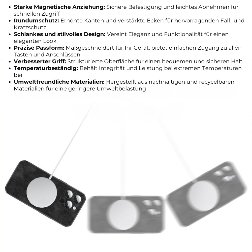Universeel leren telefoonhoesje, bruin, geschikt voor diverse iPhone modellen.