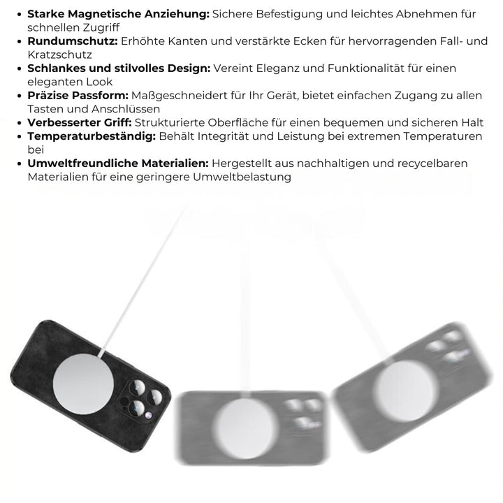 Universeel leren telefoonhoesje, bruin, geschikt voor diverse iPhone modellen.