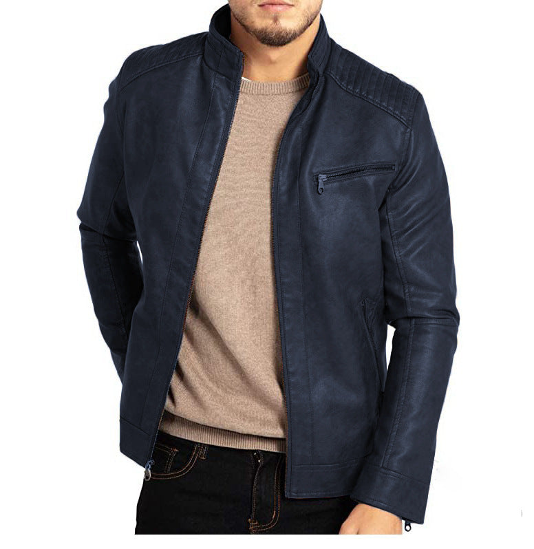 Heren donkerblauwe jas voor een moderne najaarslook