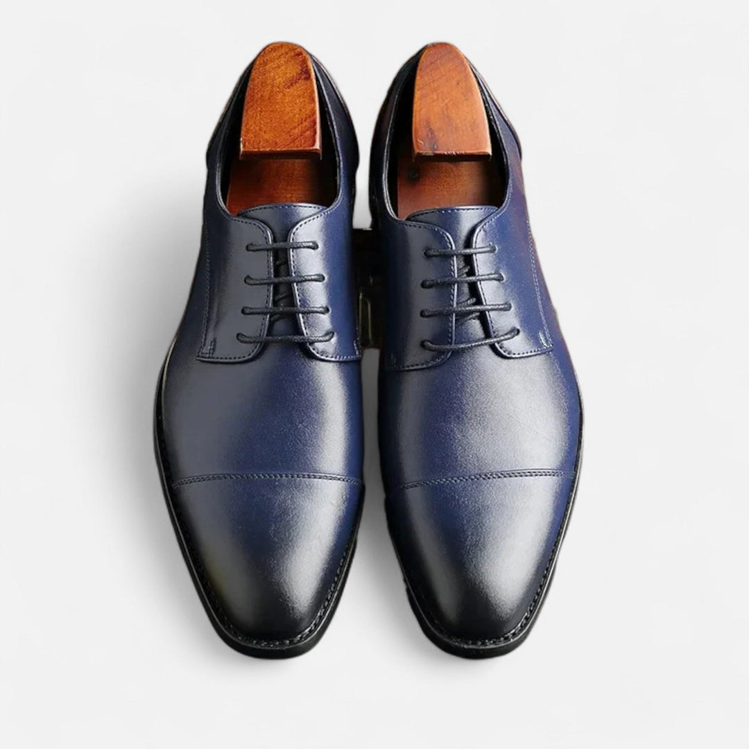 Marineblauwe Nathan Oxford herenschoenen voor formele outfits