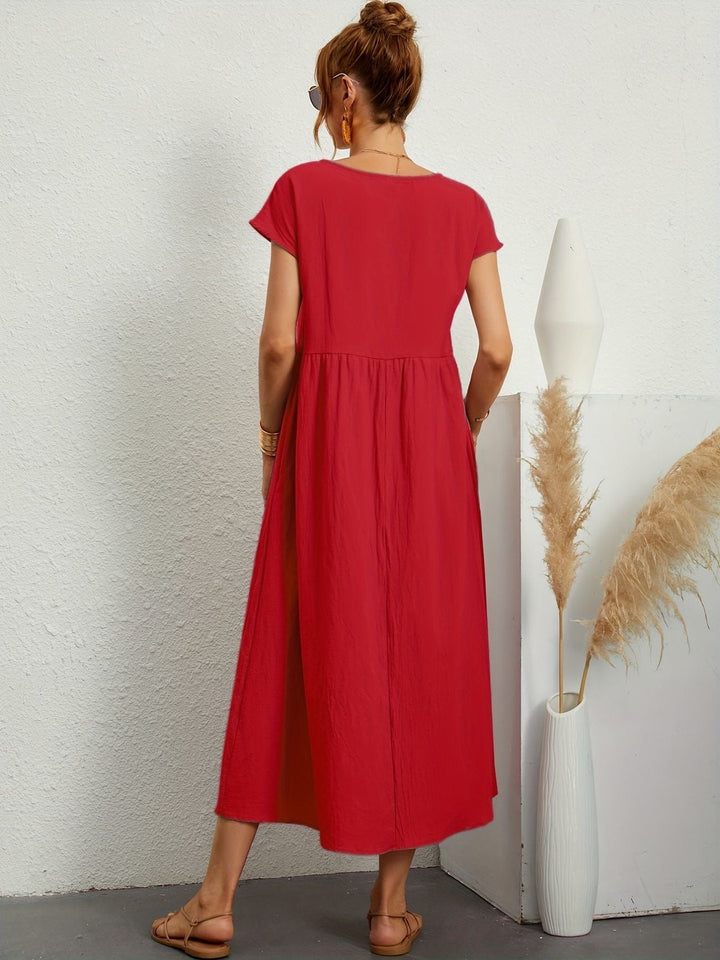 Casual damesjurk met korte mouwen voor warme zomerdagen