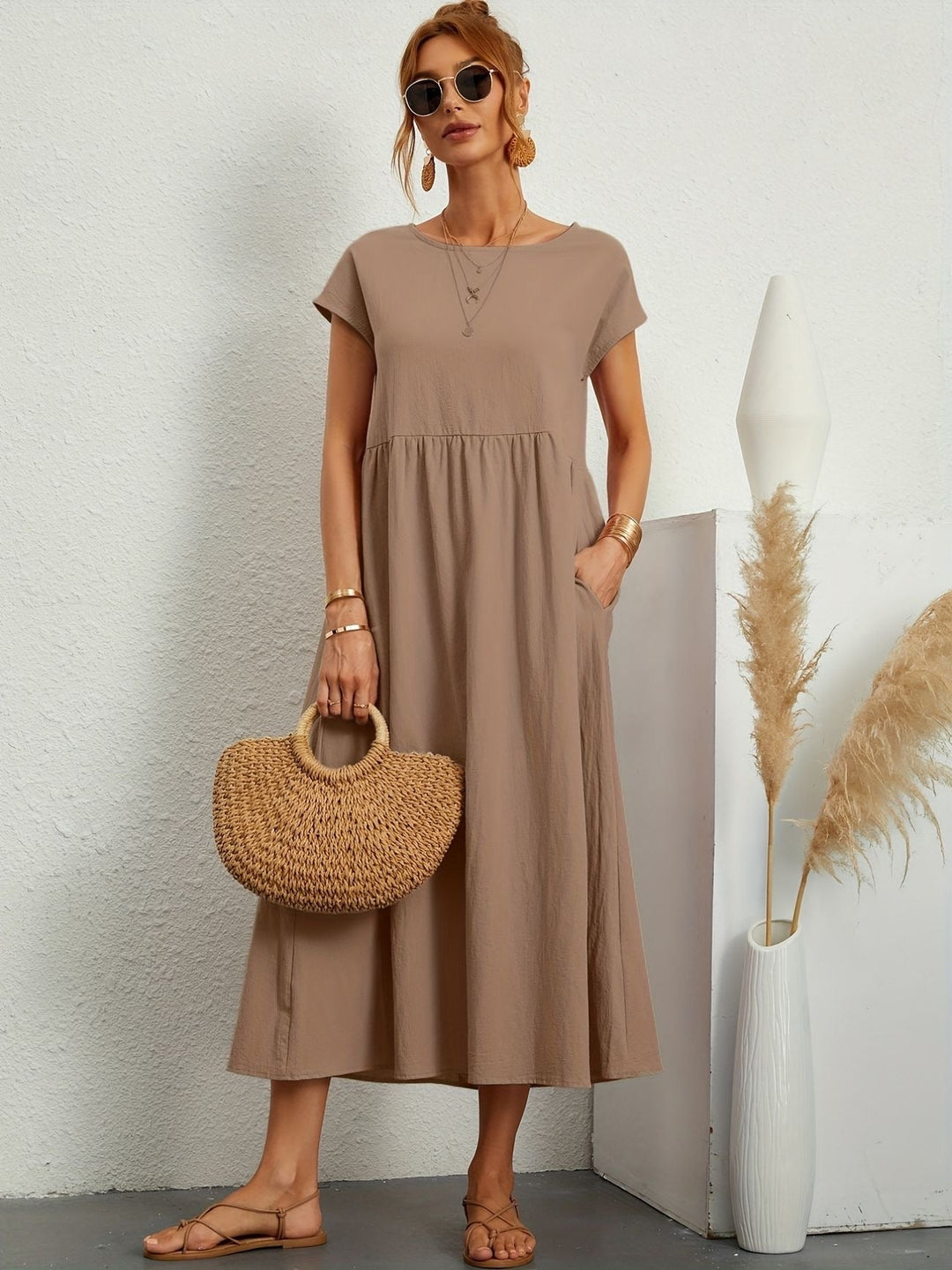 Luchtige midijurk voor dames met casual uitstraling