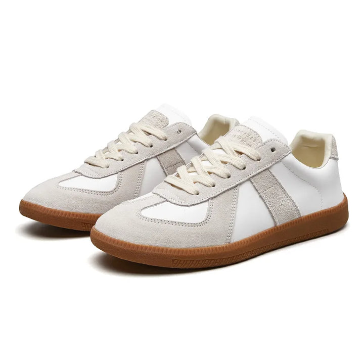 Comfortabele heren sneakers in grijs met vintage design