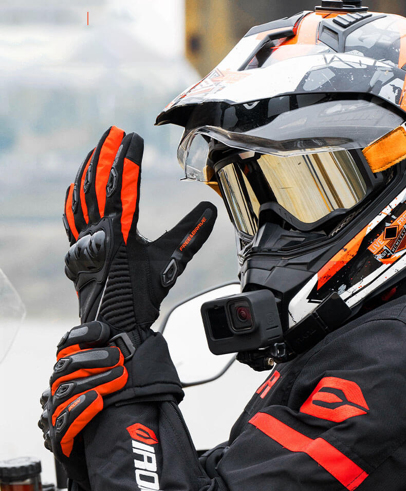 Winddichte, waterdichte motorhandschoenen voor de winter. Unisex design met touchscreen-vingertop voor motorrijders.