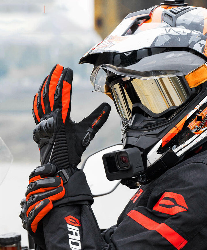 Winddichte, waterdichte motorhandschoenen voor de winter. Unisex design met touchscreen-vingertop voor motorrijders.