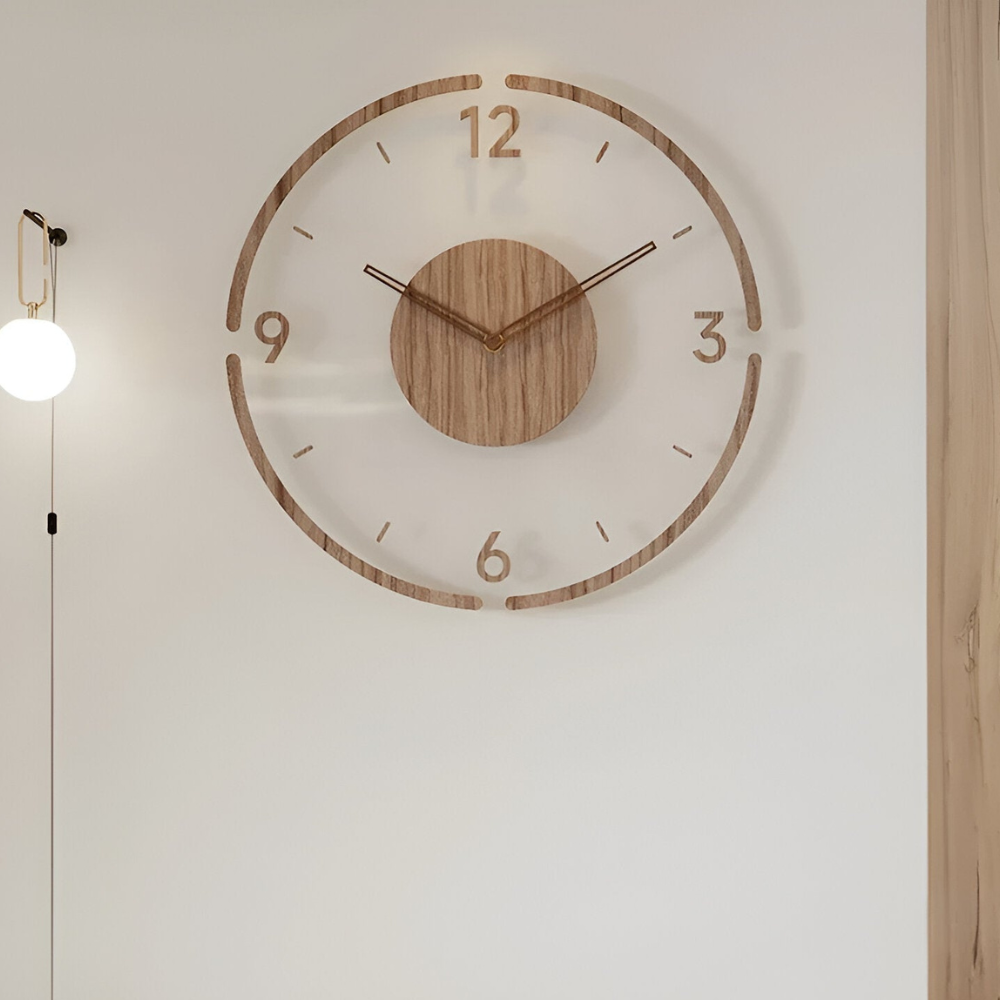 Stille wandklok voor modern interieur, zorgt voor rust en tijdloze elegantie aan de muur.