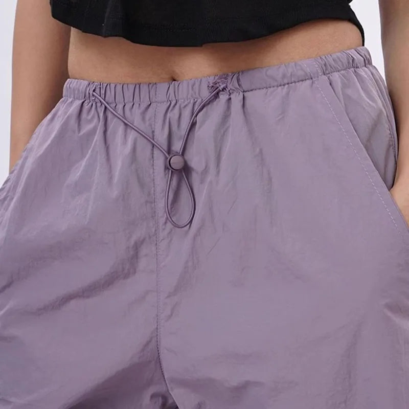 Comfortabele zwarte oversized broek met baggy pasvorm en zakken