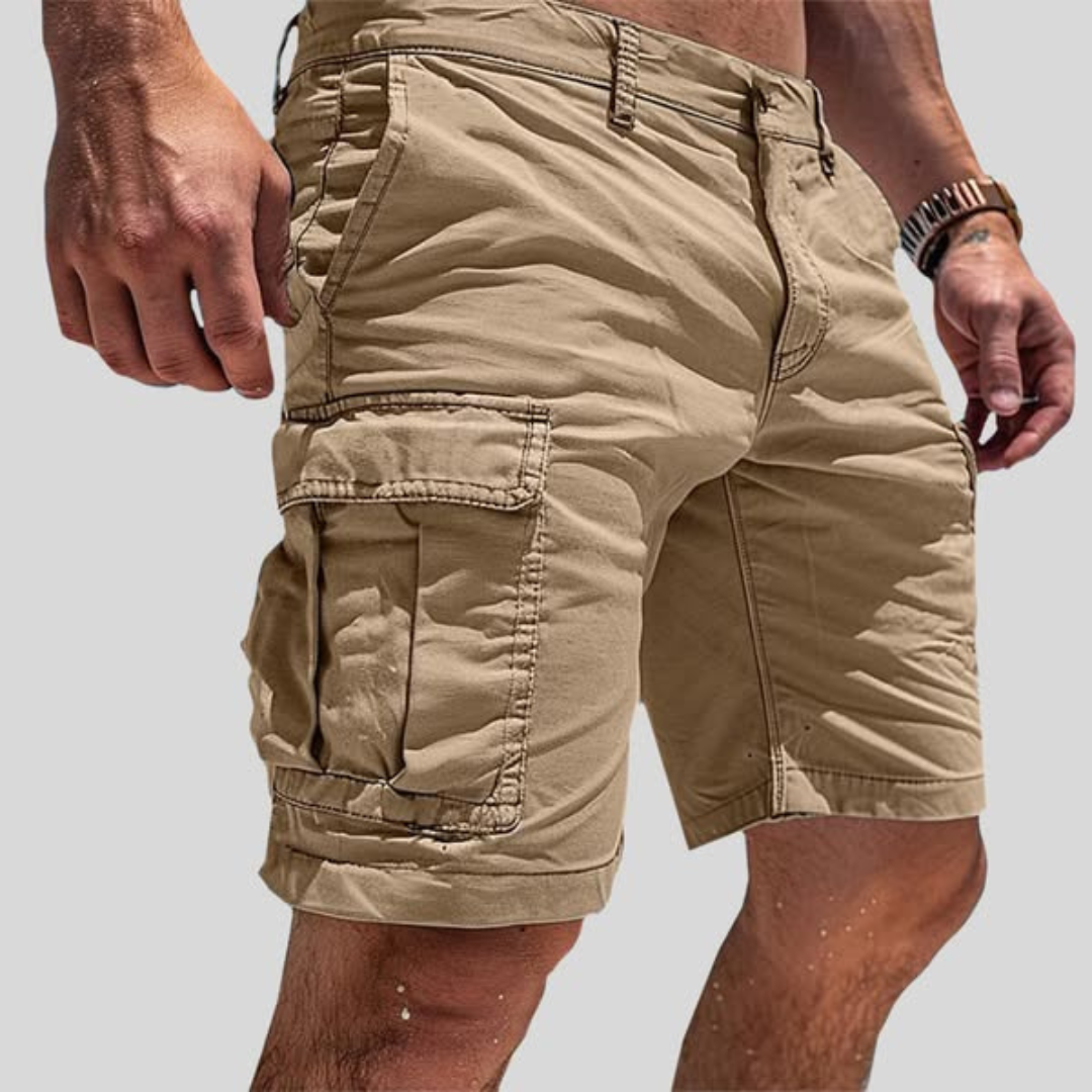 Heren cargo short in khaki kleur