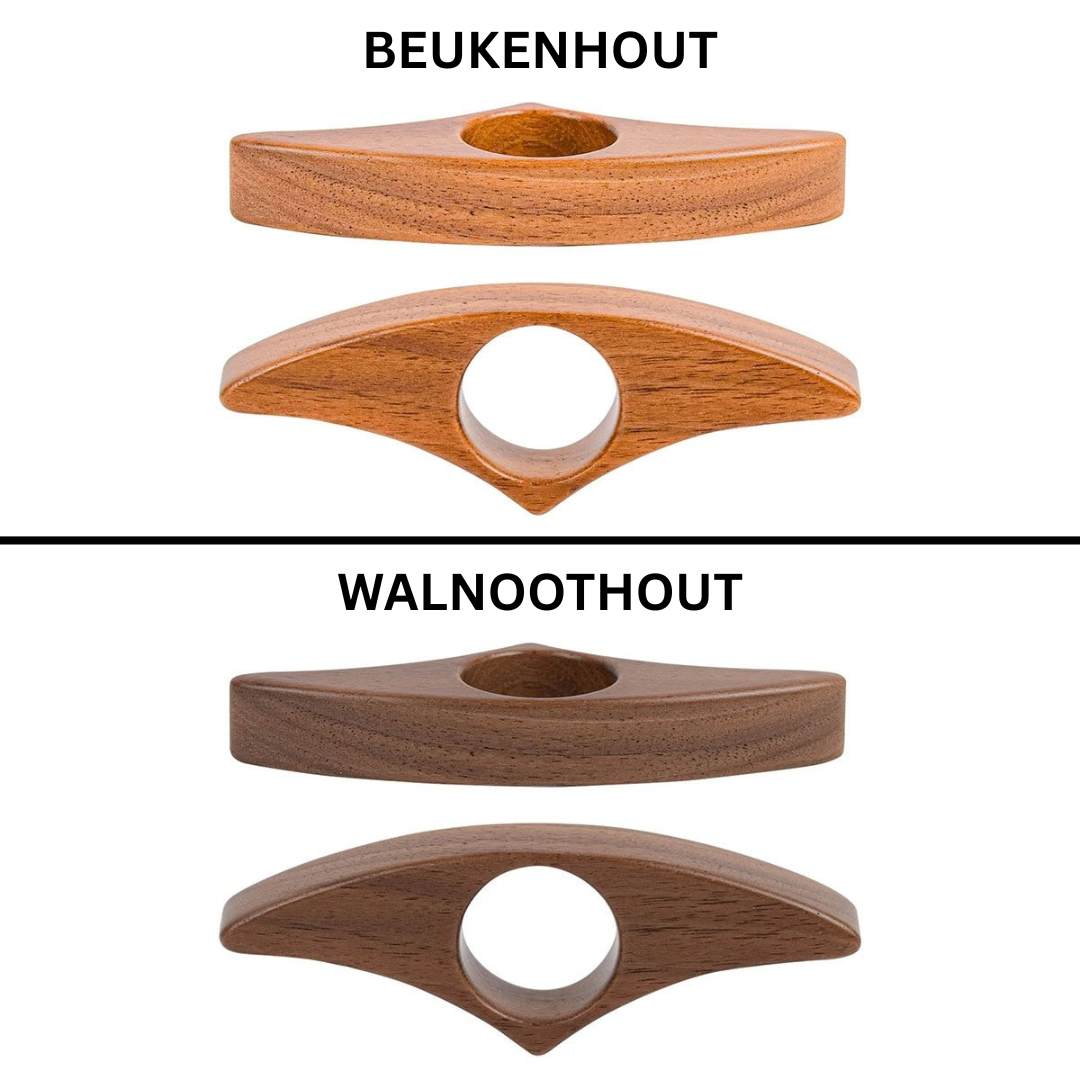 Ergonomische houten boekenhouder, handige duimhouder voor comfortabel en moeiteloos lezen.