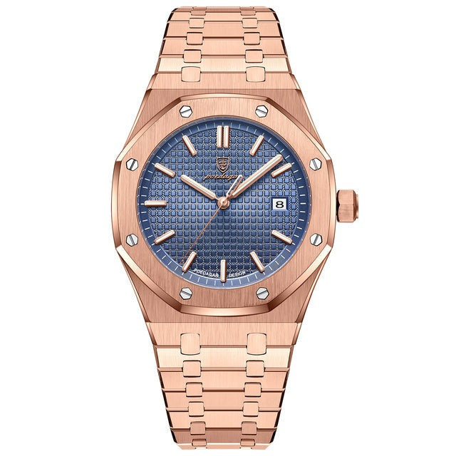 Gedragen Jonas Deluxe herenhorloge, toont hoe het elegantie en comfort combineert.