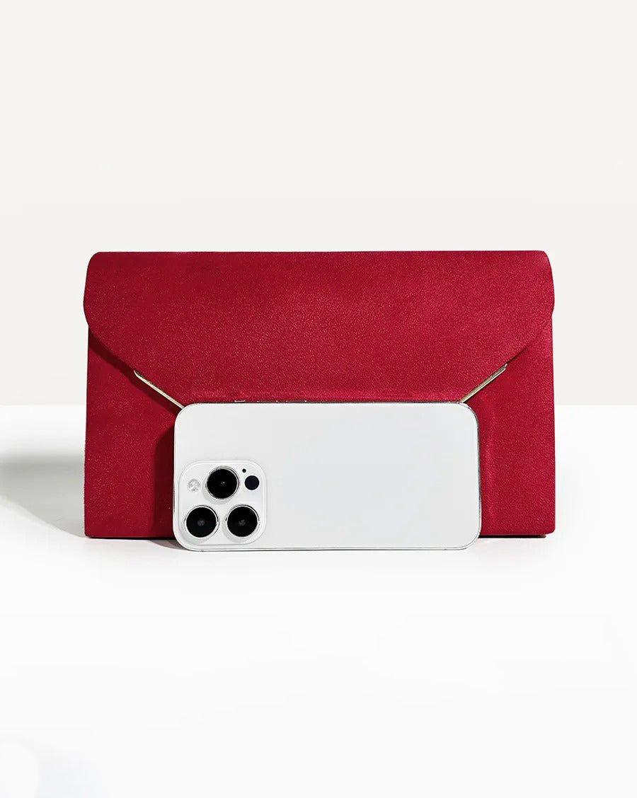 Luxe dames tas met envelop design en handige ketting schoudertas