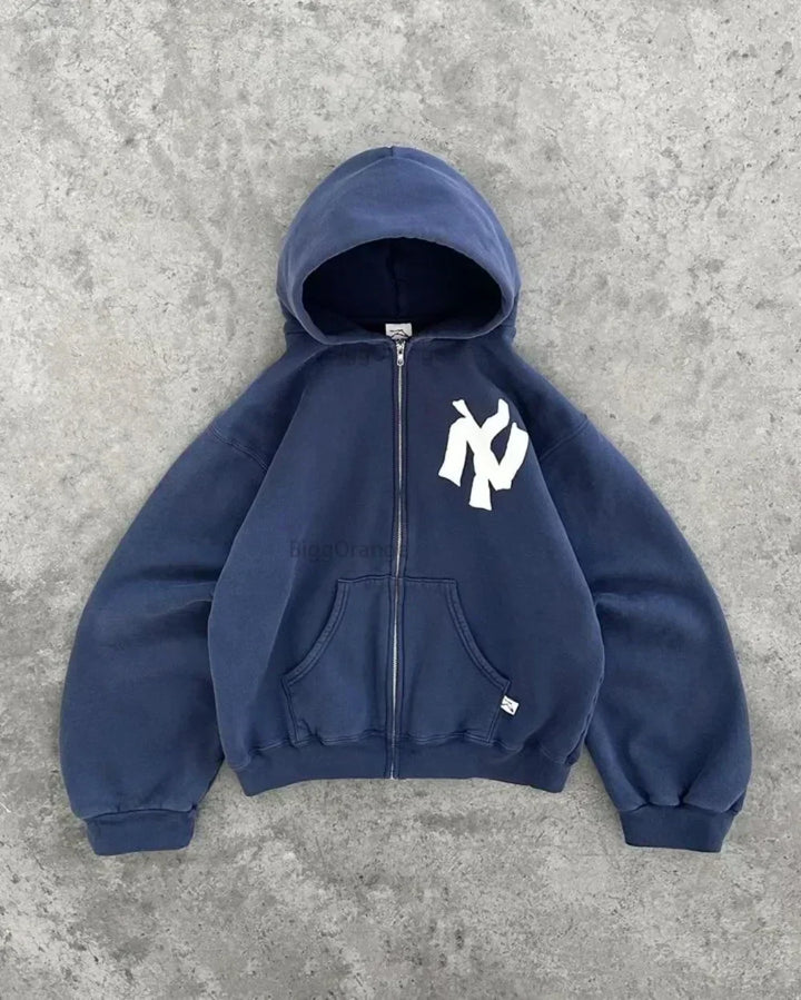Moderne unisex hoodie met comfortabele mouwen en boorden