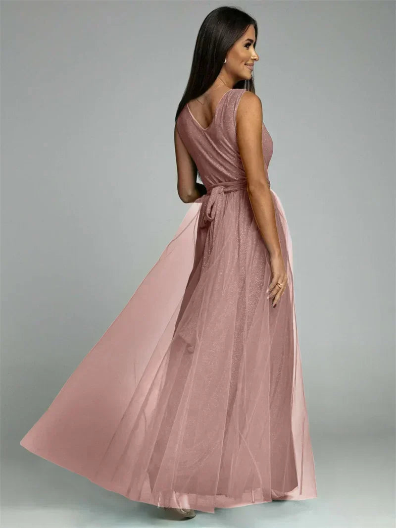 Klassieke mouwloze maxi jurk voor dames als feestelijke outfit