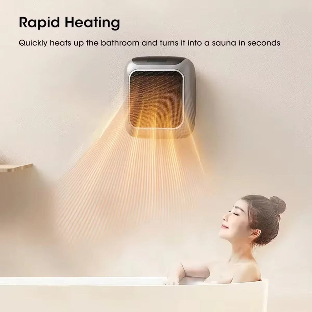 Keramische energiebesparende mini verwarmer met instelbare thermostaat voor efficiënte verwarming.