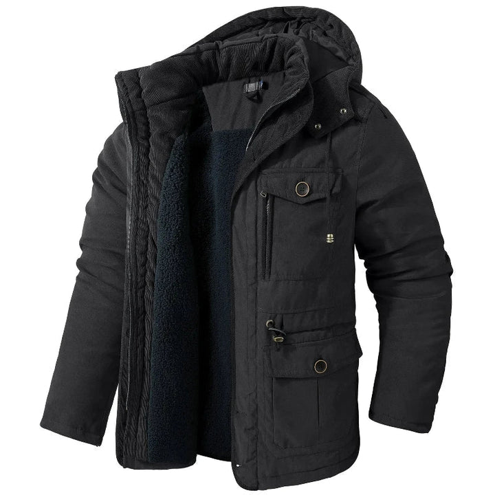 Comfortabele heren regenjas en winterjas in één. Deze warme, waterdichte jas is ideaal voor alle koude outdoor avonturen.