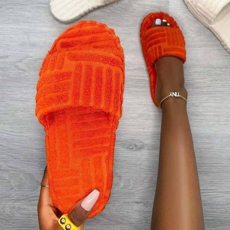 Gezellige dames pantoffels met antislip zool voor extra grip
