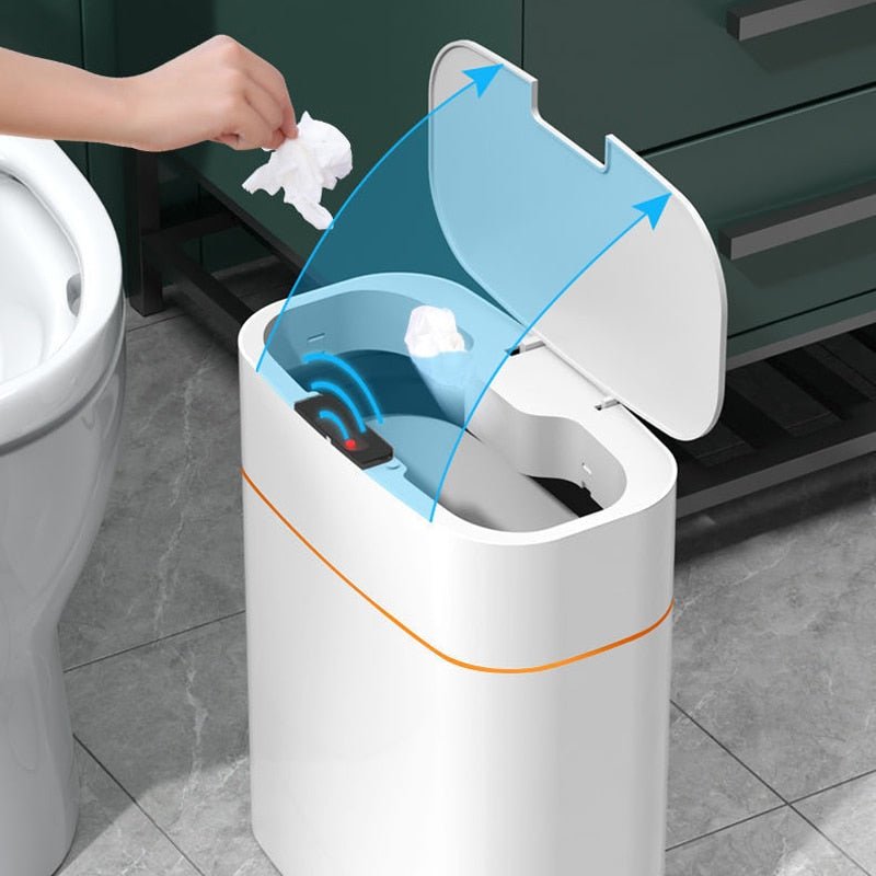 Hygiënische 13 liter afvalemmer met infrarood sensor. Perfect voor een schone keuken of kantoor zonder contact.