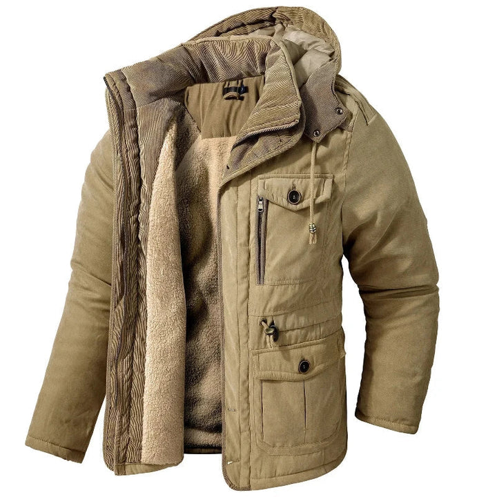 Heren waterdichte winterjas, warm en comfortabel. Ideaal voor koude dagen, outdoor activiteiten en bescherming tegen regen.