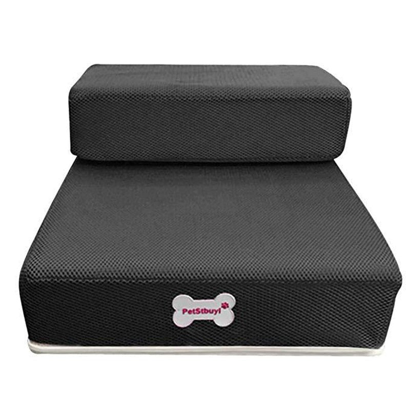 Compacte 2-laags dierentrap. Perfect voor katten, kleine hond en puppy. Zorgt voor veilige bank- of bedtoegang.