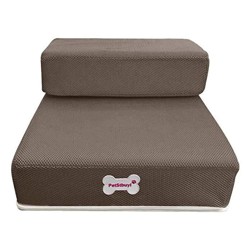 Hondentrap met 2 treden. Hondenbenodigdheden voor comfort. Veilige toegang tot bed voor kleine hond & oude hond.