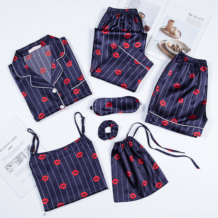 Dames Pipa Pyjama Set: complete 7-delige nachtmode en loungewear set in zachte stof