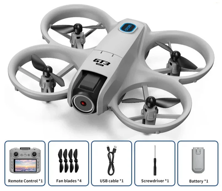 Afstandsbediening van de AeroPro i drone met smartphonehouder.