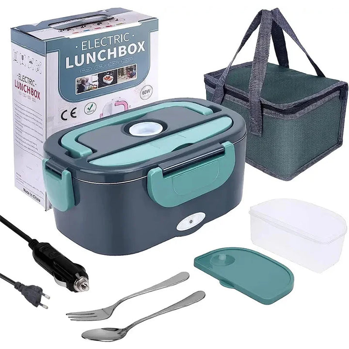 Draagbare elektrische lunchbox 1.5L, perfect voor warme maaltijden op kantoor, in de auto of onderweg. Handige voedselverwarmer.