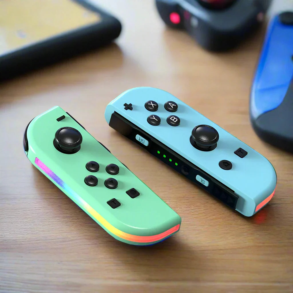 Achterkant van de draadloze hybride console controller met extra knoppen