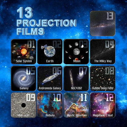 Galaxy projector met betoverende sterrenhemel, creëert ontspanning en ruimtesfeer in elke kamer.