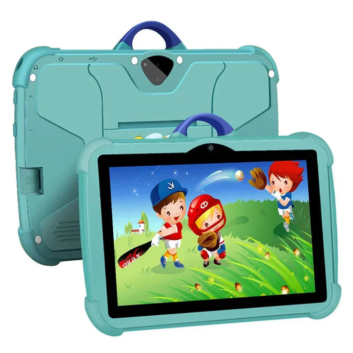 Kindertablet 7 inch in vrolijke beschermhoes met 4GB RAM en 64GB opslag