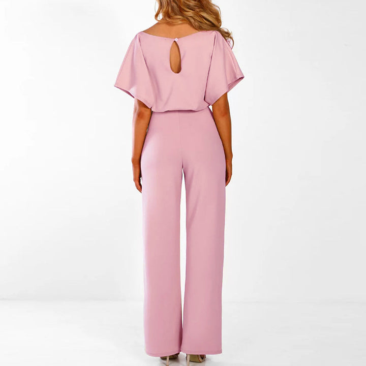 Elegante dameskleding: jumpsuit met riem, perfect voor een stijlvolle en modieuze look. Type WC2026.