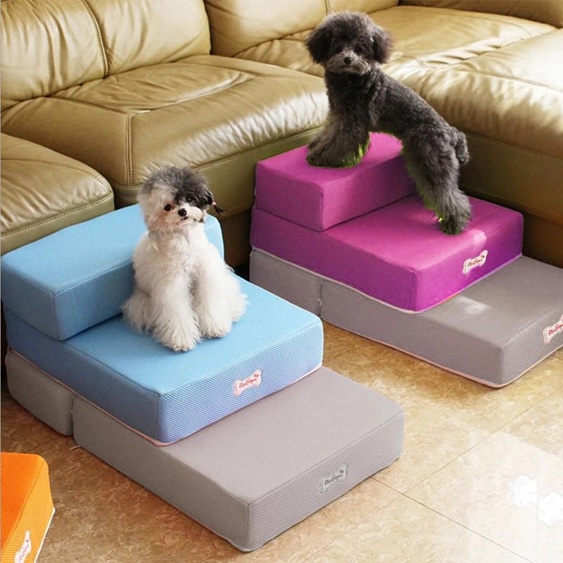 Hondentrap (2 lagen) voor veilige banktoegang. Perfect voor kleine hond, oude hond & puppy. Huisdier comfort.