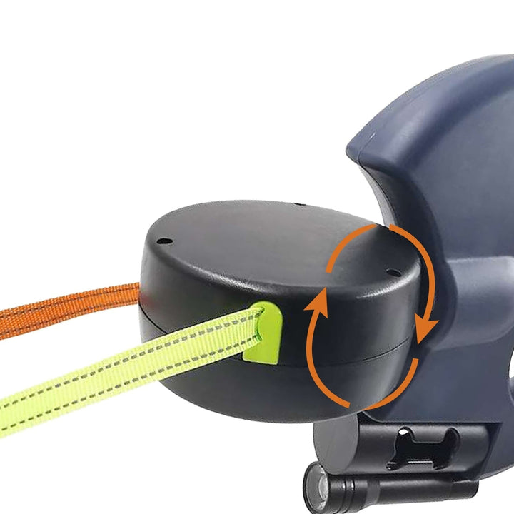 Verpakking en accessoires van de oprolbare hondenriem voor twee huisdieren