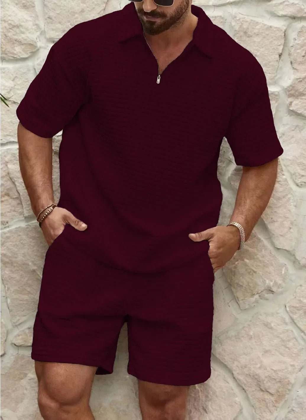 Stijlvolle heren co-ord set voor de zomer in een casual en comfortabele look