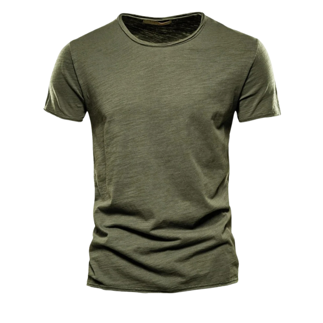 Essentieel heren t-shirt: kreukvrij, ademend en met ronde hals. Perfect voor diverse casual outfits.