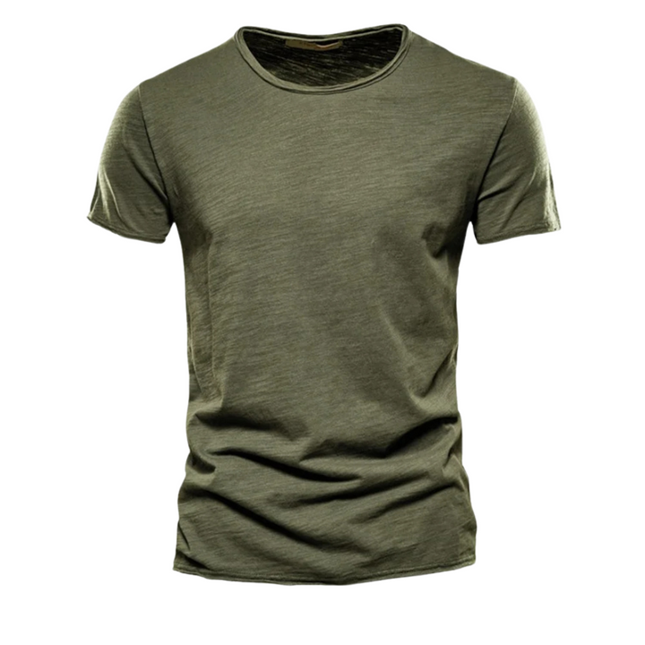 Essentieel heren t-shirt: kreukvrij, ademend en met ronde hals. Perfect voor diverse casual outfits.
