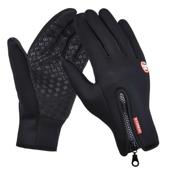 Flexibele winterhandschoenen tonen de elastische polsband