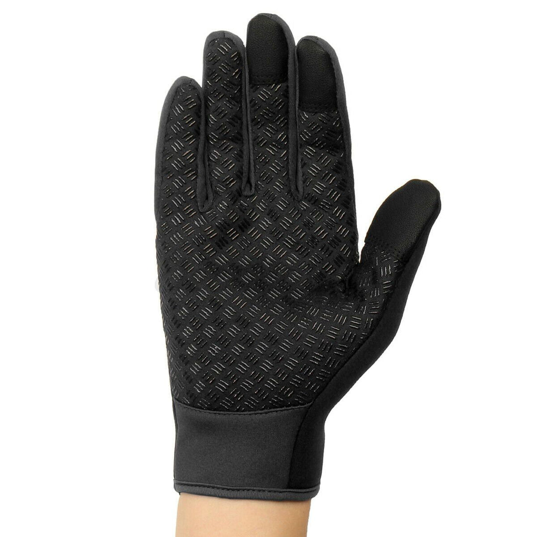Stijlvolle zwarte thermische handschoenen met fleece voering