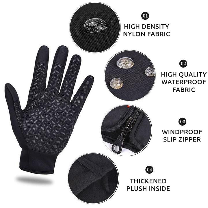 Unisex thermische handschoenen voor de winter in winddicht materiaal