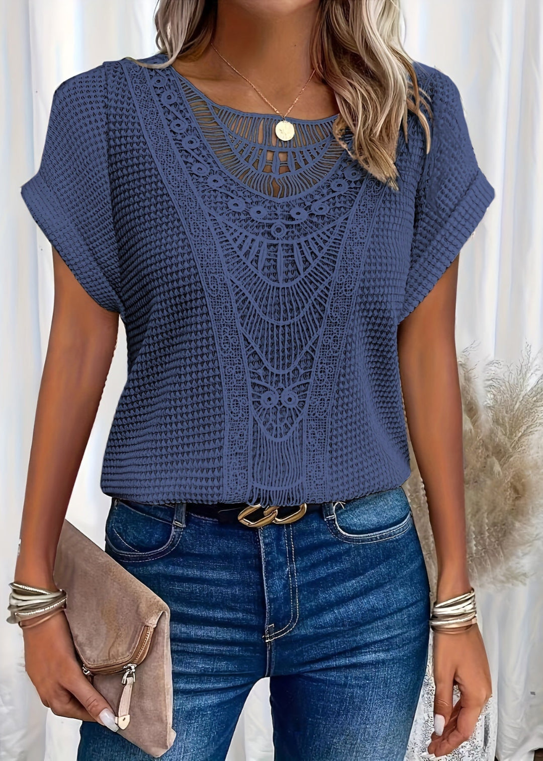 Casual chic zomertop voor dames met comfortabele pasvorm