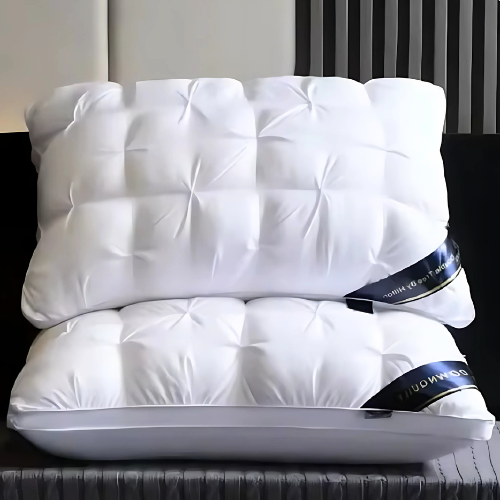 Ergonomisch donskussen met zachte textuur voor optimale nekondersteuning