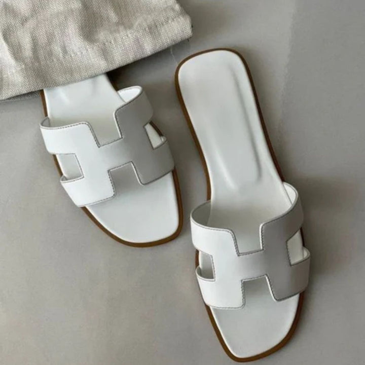Witte dames instap sandalen met comfortabele pasvorm