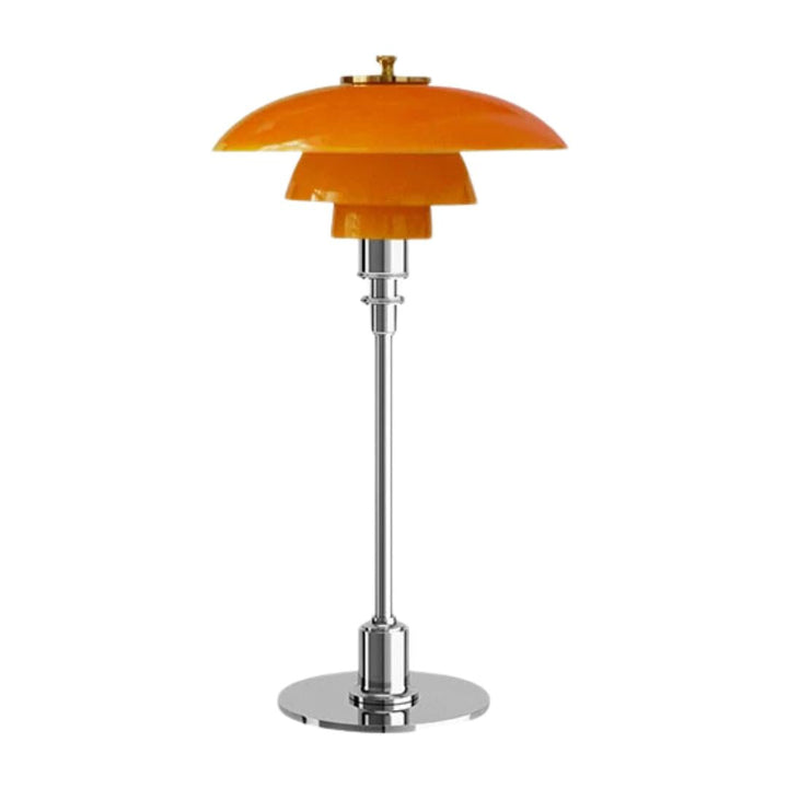 Minimalistische Noordse LED tafellamp, glas en metaal, een chic woonaccessoire.