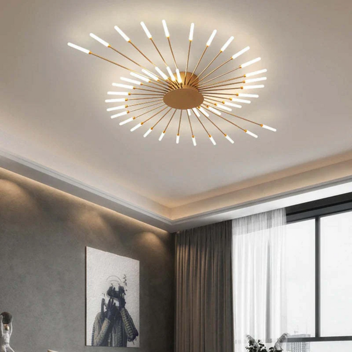 Sfeervolle interieurverlichting met grote LED lamp