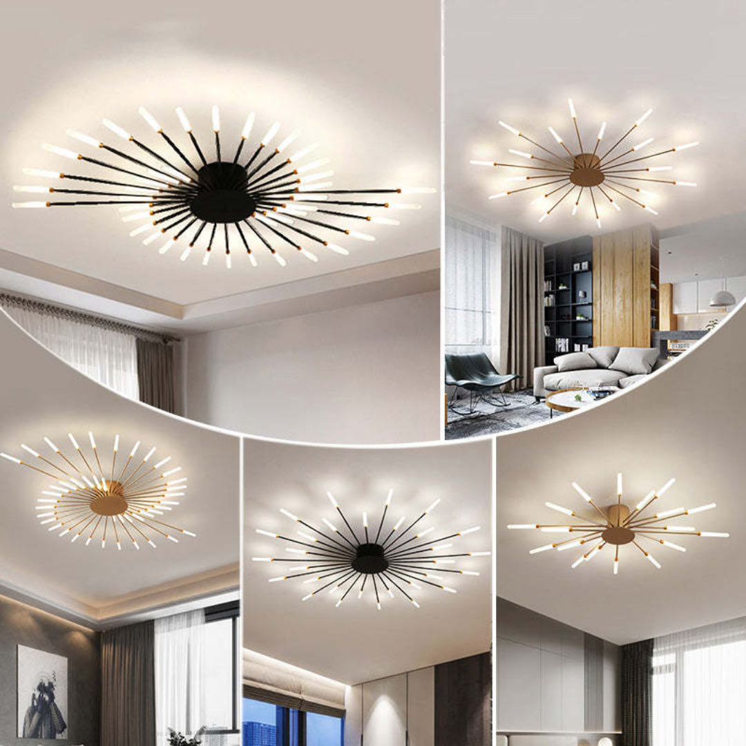 Moderne LED hang- en plafondverlichting in zwart