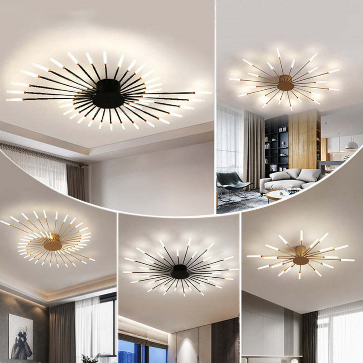Moderne LED hang- en plafondverlichting in zwart