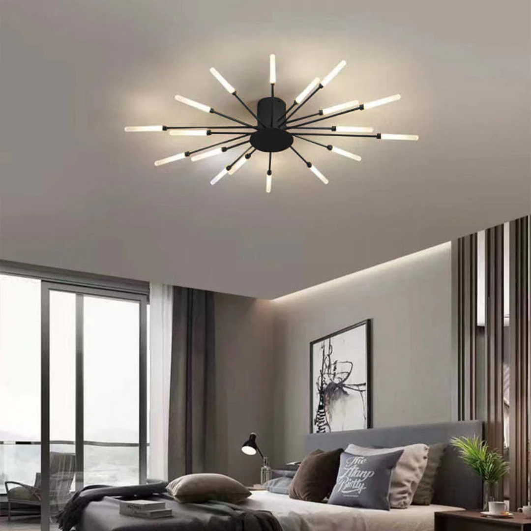 Moderne woonkamerverlichting met grote LED lamp
