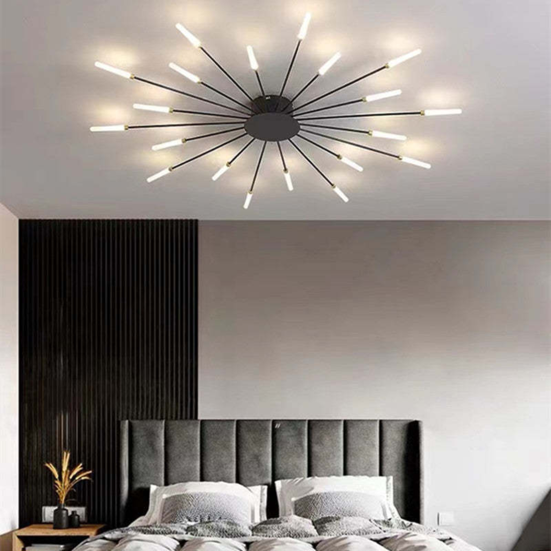 Dimbare LED plafondlamp met gouden accenten